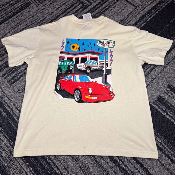 Gallery Dept Drive Thru Tee In Cream Men’s Size Large - Picture 1 of 4